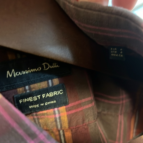 Dress shirt - unique chech color pattern - autumn colors - Picture 3 of 3